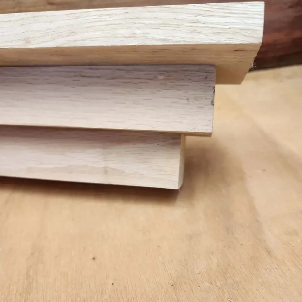 Custom Wooden Unfinished Pair of Shelves with French Cleat